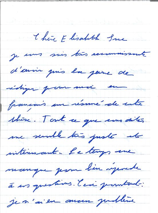 Letter 1985 page 1 of 3