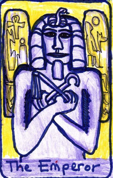 The Glowing Tarot Major Arcana 4. A drawing by Sushila Burgess.