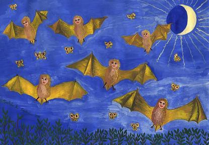 Bat People at the Pipistrelle Party by Sushila Burgess
