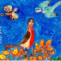 Pictures of bird people. By Sushila Burgess.