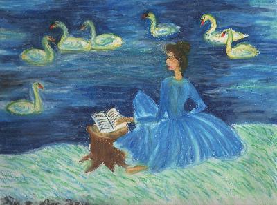 Study for Swan Lake Reader by Sushila Burgess