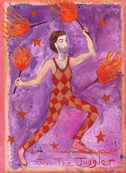 Tarot paintings by Sushila Burgess