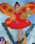 Detail of Merry Christmas Tree Fairies by Sushila Burgess: Red Fairy