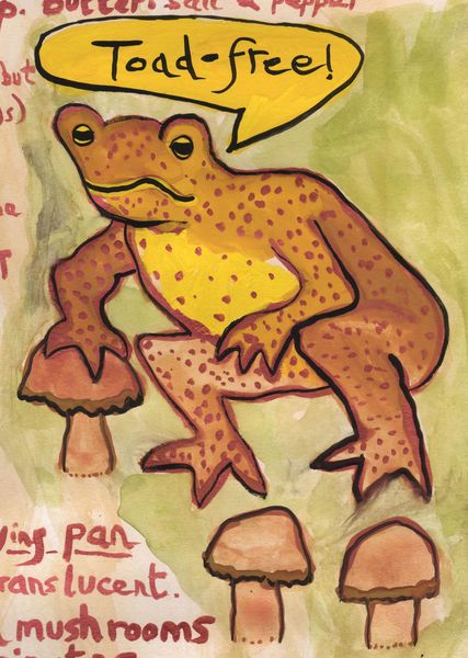Toad Free. Detail from a painting by Sushila Burgess.